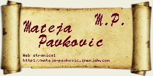 Mateja Pavković vizit kartica